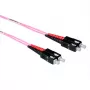 Cabo de patch de fibra ótica ACT 2 m LSZH Multimodo 50/125 OM4 Duplex com fichas SC