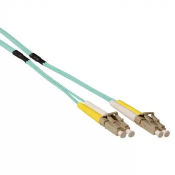 Cabo de fibra ótica robusto ACT 50 metros Multimodo 50/125 OM3 Duplex com fichas LC