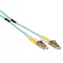 Cabo de fibra ótica robusto ACT 20 metros Multimodo 50/125 OM3 Duplex com fichas LC