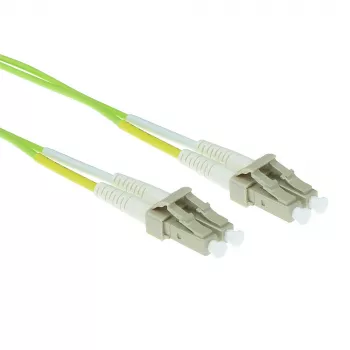 Cabo de patch de fibra ótica ACT 1 metro LSZH Multimodo 50/125 OM5 Duplex com fichas LC