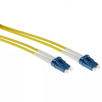 Cabo de patch de fibra ótica blindado ACT 0,5 metros Monomodo 9/125 OS2 Duplex com fichas LC