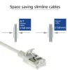 Cabo de patch slimline snagless ACT cinzento 3 metros LSZH U/FTP CAT6A para centro de dados com fichas RJ45