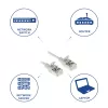 Cabo de patch slimline snagless ACT cinzento 3 metros LSZH U/FTP CAT6A para centro de dados com fichas RJ45