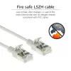 Cabo de patch slimline snagless ACT cinzento 3 metros LSZH U/FTP CAT6A para centro de dados com fichas RJ45