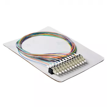 Conjunto de 12 pigtails de fibra ACT LC 9/125 OS2 2m