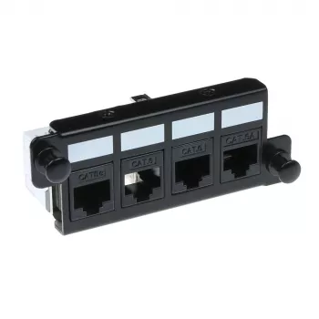 Adaptador ACT FA2057 para 4 x Keystone UTP preto
