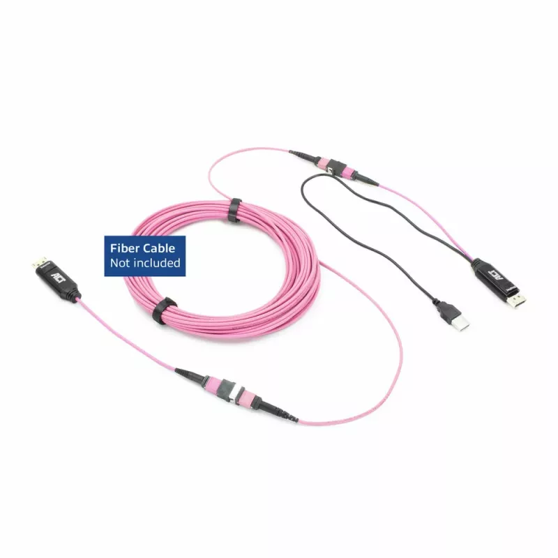 Conjunto de adaptadores ACT DisplayPort para MTP/MPO para expandir uma ligação DisplayPort até 8K@60Hz