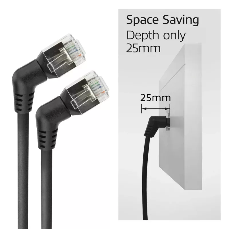 Cabo de rede ACT DD1901 Cat6 U/FTP (STP) 1 m RJ-45 preto
