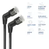 Cabo de rede ACT DD1951 Cat6 U/FTP (STP) preto 1,5 m com fichas RJ-45, contactos dourados