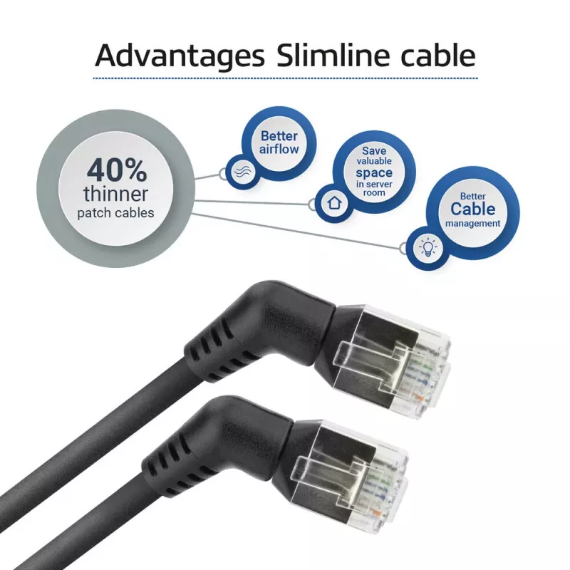 Cabo de rede ACT DD1951 Cat6 U/FTP (STP) preto 1,5 m com fichas RJ-45, contactos dourados