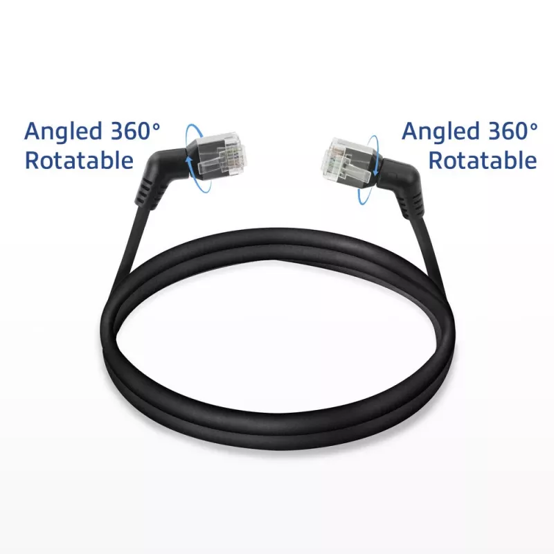Cabo de rede ACT DD1952 Cat6 U/FTP (STP) 0,25 m preto RJ-45 para RJ-45