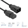 Cabo de alimentação ACT C20–C21 IEC60320 preto 2 m, 250 V 16 A