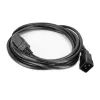 Cabo de alimentação ACT C20–C21 IEC60320 preto 3 m, 16 A, 250 V