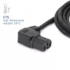 Cabo de alimentação ACT ficha CEE7/7 (angular) – C15 (angular à esquerda) IEC60320 preto 1 m