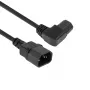 Cabo de alimentação ACT C14 - C15 (angular à esquerda) IEC60320 preto 0,6 m