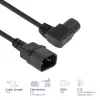 Cabo de alimentação ACT C14 - C15 (angular à esquerda) IEC60320 preto 1,2 m