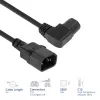 Cabo de alimentação ACT C14 - C15 (angular à esquerda) IEC60320 preto 2 m