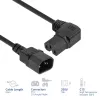 Cabo de alimentação ACT C14 - C15 (angular à direita) IEC60320 preto 0,6 m
