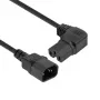 Cabo de alimentação ACT C14 para C15 angular IEC60320 preto 2 m H05RN-F 10 A 250 V