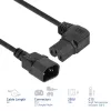 Cabo de alimentação ACT C14 para C15 angular IEC60320 preto 2 m H05RN-F 10 A 250 V