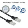 Cabo de rede ACT FB8103 Cat8 U/FTP (STP) 3 m, RJ-45 para RJ-45, preto