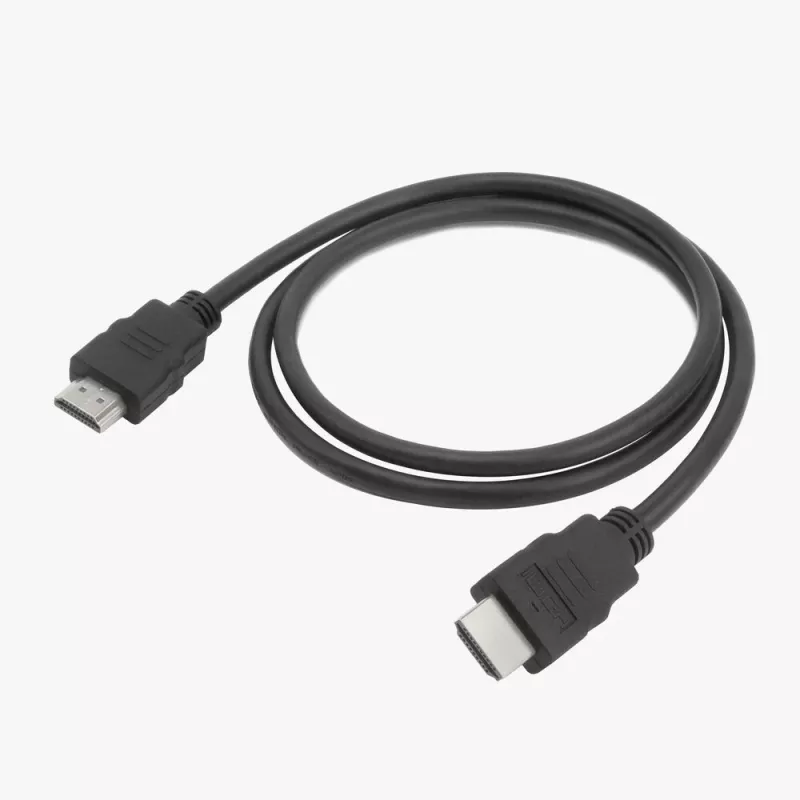 Cabo HDMI ACT AK3871 – 1 m, HDMI Type-A para Type-A, HDMI 2.0, 18 Gbit/s, ARC, contactos dourados, preto