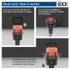 Cabo de alimentação ACT C14 IEC Lock+ Dual Locking - C15 IEC Lock+ preto 1 m, PC3868
