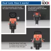 Cabo de alimentação ACT C14 IEC Lock+ Dual Locking - C15 IEC Lock+ branco 3 m, PC3879