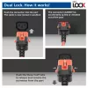 Cabo de alimentação ACT C14 IEC Lock+ Dual Locking - C15 IEC Lock+ vermelho 1 m, PC3869