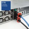 Cabo de alimentação ACT C14 IEC Lock+ Dual Locking - C15 IEC Lock+ azul 1 m, PC3870