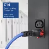 Cabo de alimentação ACT C14 IEC Lock+ Dual Locking - C15 IEC Lock+ azul 3 m, PC3878