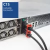 Cabo de alimentação ACT ficha CEE 7/7 (angular) - C15 IEC Lock+ preto 1 m, EL603S