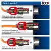 Cabo de alimentação ACT ficha CEE 7/7 (angular) - C15 IEC Lock+ preto 1 m, EL603S