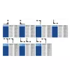 Cabo de rede ACT preto 0,5 metros U/UTP CAT6A LSZH Slimline com fichas RJ45 90° angular para cima a 90° angular para cima