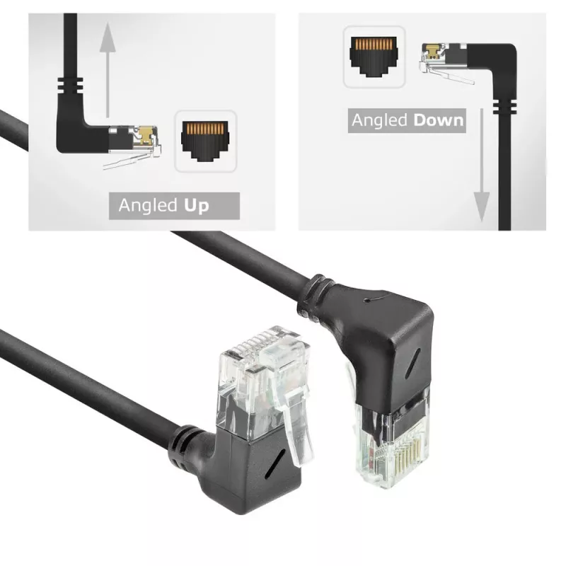 Cabo de rede ACT DD7900 Cat6a U/UTP 0,5 m RJ-45 preto