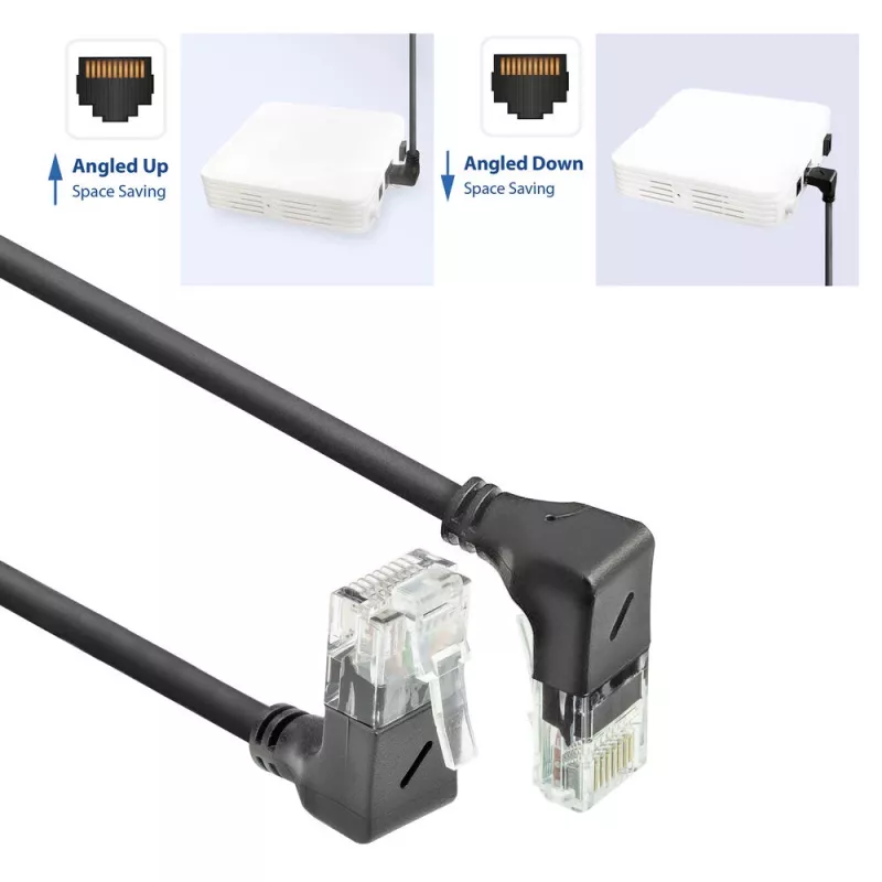 Cabo de rede ACT DD7900 Cat6a U/UTP 0,5 m RJ-45 preto