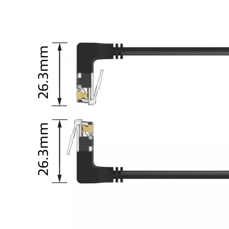 Cabo de rede ACT DD7901 preto 1 m Cat6a U/UTP (UTP)