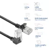 Cabo de rede ACT DA4901 Cat6a U/FTP (STP) preto 1 m com RJ-45 contactos banhados a ouro