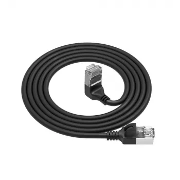 Cabo de rede ACT DA4902 Cat6a U/FTP (STP) 2 m, RJ-45 para RJ-45, contactos banhados a ouro, preto