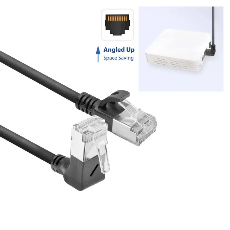 Cabo de rede ACT DA4952 Cat6a U/FTP (STP) RJ-45 macho para RJ-45 macho 0,25 m preto