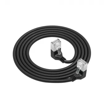 Cabo de rede ACT Cat6a U/FTP (STP) DA5951 com RJ-45 macho para RJ-45 macho, 1,5 m, preto