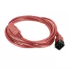 Cabo de alimentação ACT C20–C21 IEC60320 vermelho 1,5 m, 250 V 16 A