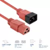 Cabo de alimentação ACT C20–C21 IEC60320 vermelho 2,5 m, 16 A 250 V