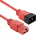Cabo de alimentação ACT C20–C21 IEC60320 vermelho 3 m, 16 A, 250 V