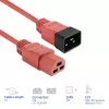 Cabo de alimentação ACT C20–C21 IEC60320 vermelho 3 m, 16 A, 250 V