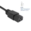 Cabo de alimentação ACT C14 para C21 IEC60320 preto 1,5 m, 250 V 10 A