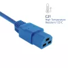 Cabo de alimentação ACT C14 para C21 IEC60320 azul 1 m, 250 V 10 A