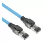 Cabo de instalação pré-montado rígido ACT azul 80 metros S/FTP CAT6A B2ca PoE++ 100W, ficha RJ45 macho – macho