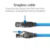 Cabo de instalação pré-montado rígido ACT azul 80 metros S/FTP CAT6A B2ca PoE++ 100W, ficha RJ45 macho – macho