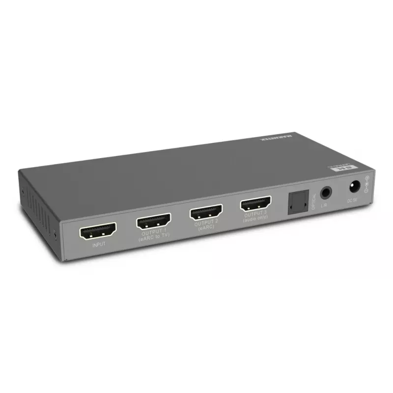 Conversor de sinal de vídeo Marmitek 25008496 — entrada HDMI para saída HDMI/TOSLINK/3,5 mm, até 7680×4320, áudio 7.1